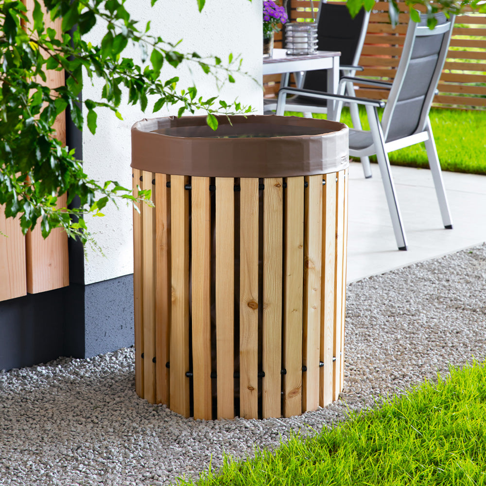 Stylisches Regenfass