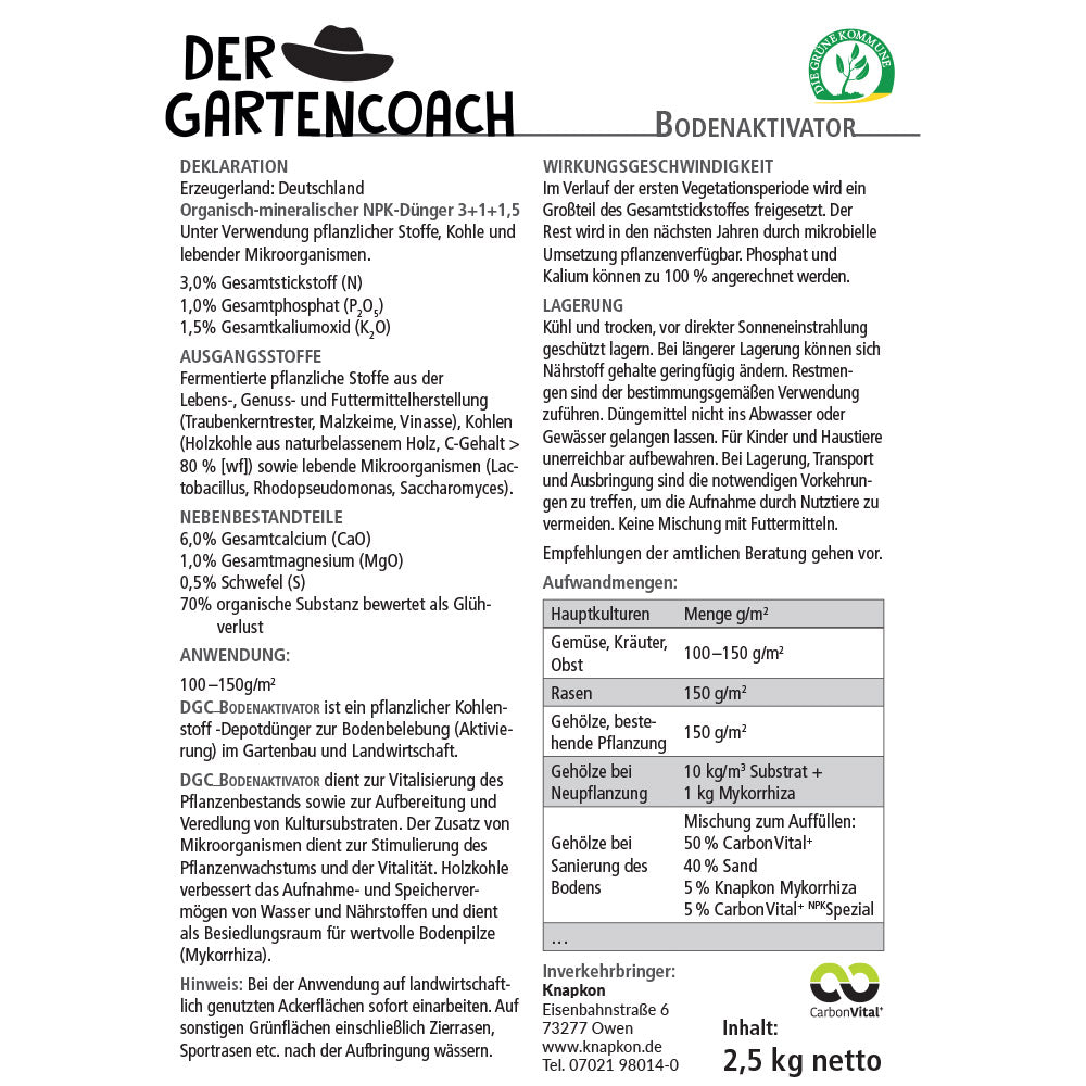 Bodenaktivator 2,5kg - Gartencoach