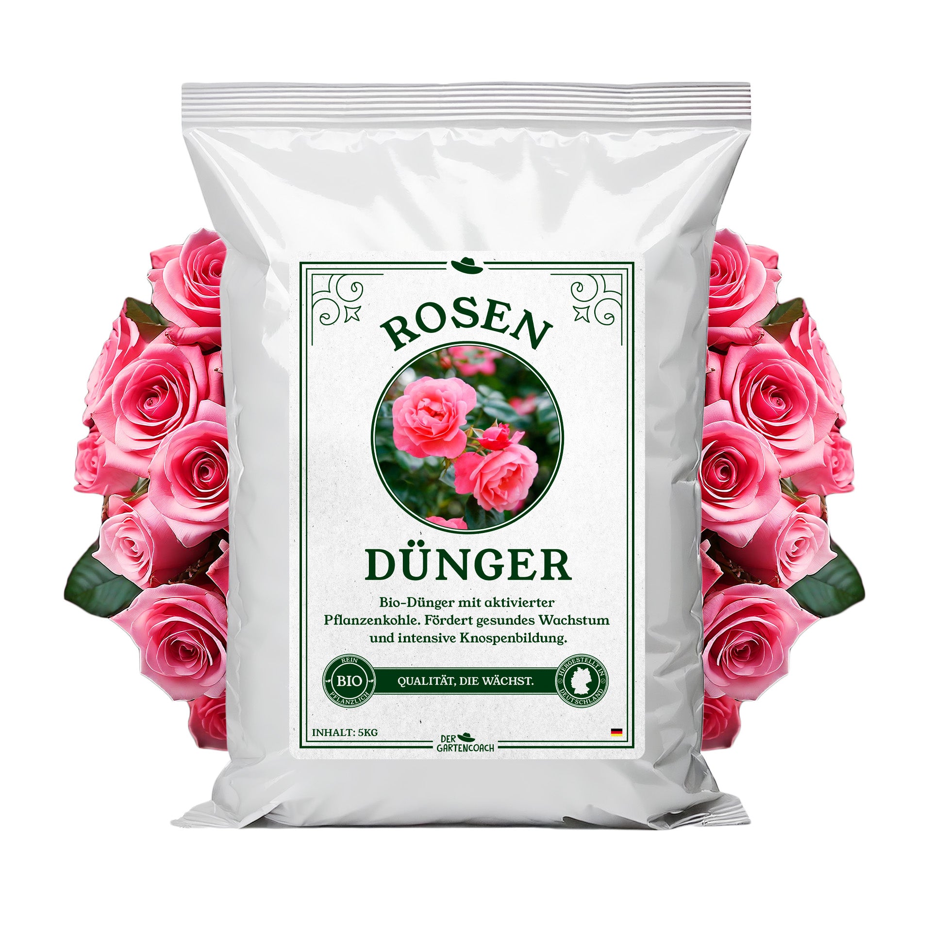 Gartencoach Rosendünger 5 kg – Nährstoffe für gesunde Rosen & langanha –  Der Gartencoach
