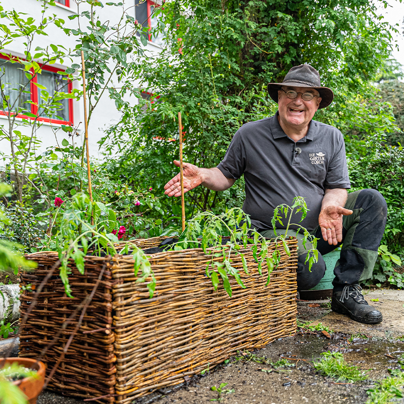 Hochbeet Weide 100x40x40cm + Pflanztasche