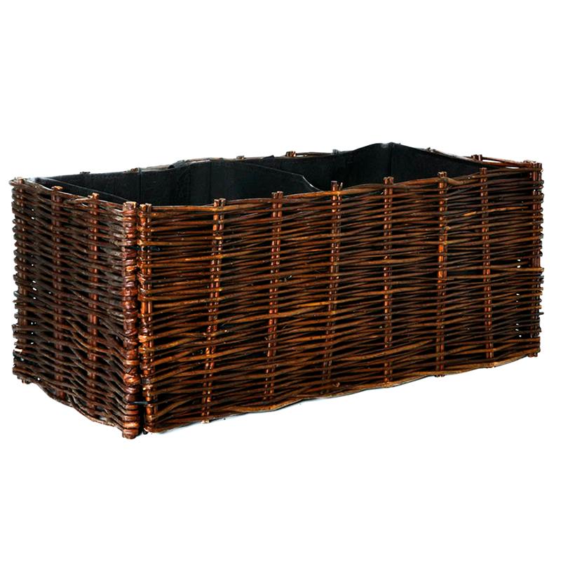 Hochbeet Weide 100x40x40cm + Pflanztasche