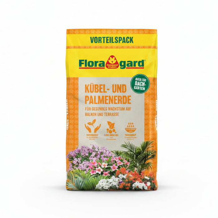 Floragard Kübel- & Palmenerde mediterran 50 l – Für Palmen, Kübel- & Mediterranpflanzen