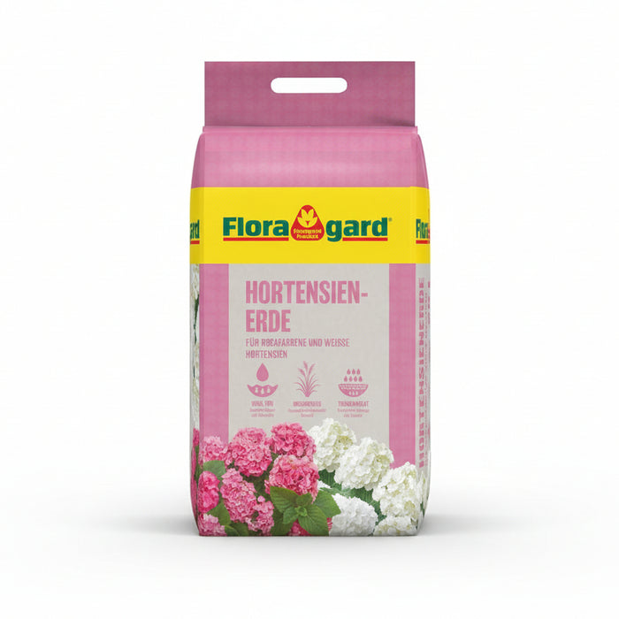 Floragard Hortensienerde rosa/weiß 25 l – Für kräftige Pflanzen & leuchtende Blüten