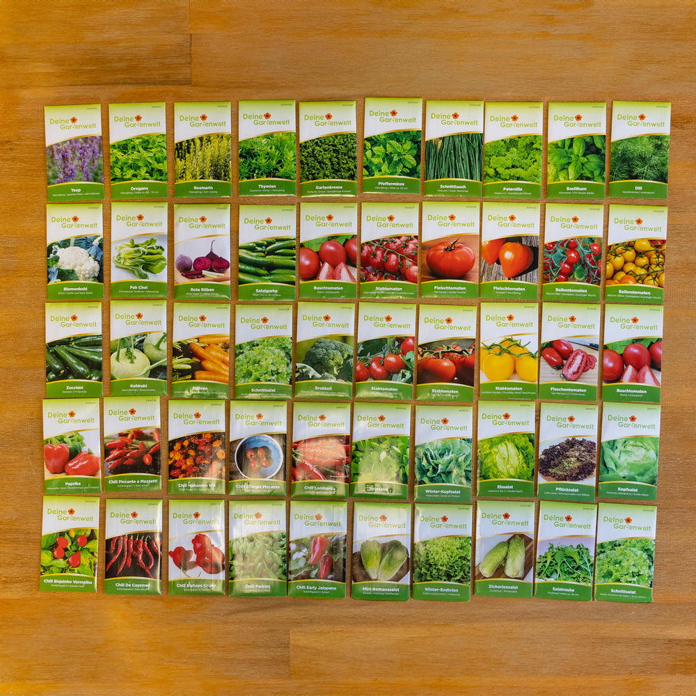 XL Gartencoach Samenset - Exklusives Saatgut Paket mit 50 Sorten von DeineGartenwelt