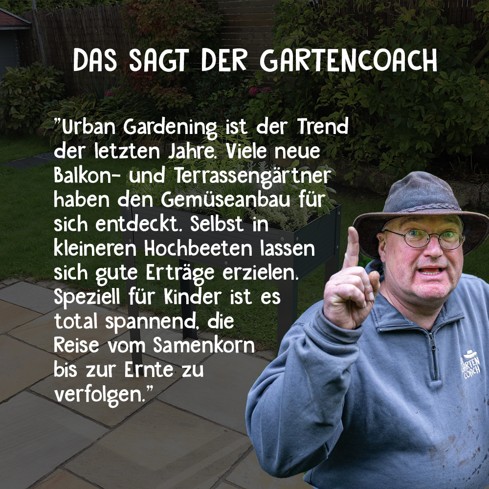 Kräuterhochbeet für Balkon und Terrasse aus Aluminium