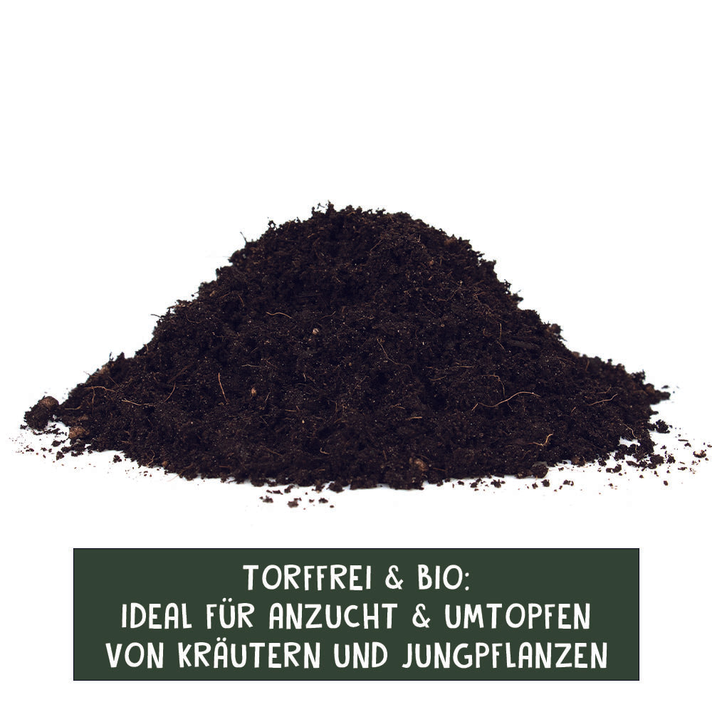 Floragard Aussaat- & Kräutererde - Bio-Erde Aromatisch - 3x10l Vorteilspaket