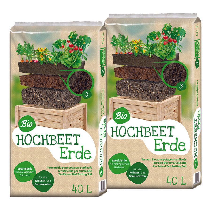 Universal Bio Hochbeeterde - 2x40l Vorteilspaket