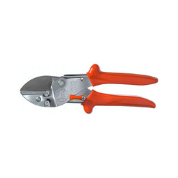 Original LÖWE 1 Amboss-Gartenschere mit orangefarbenen Griffen, geschlossen