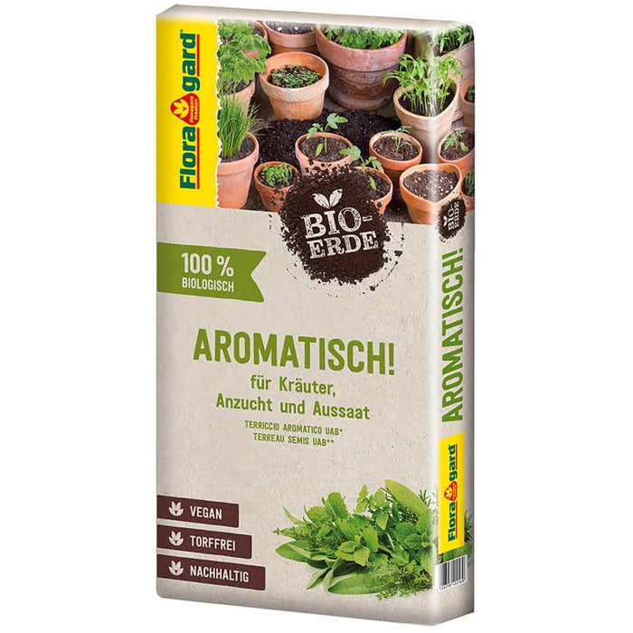 Floragard Bio Aussaat- & Kräutererde – Für zuverlässige Keimung & aromatische Kräuter - 10l